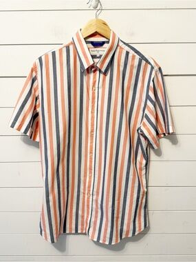 Teddy Stratford | Zip-Fit Short Sleeve 100% Stripped Shirt Size 5 (XL)